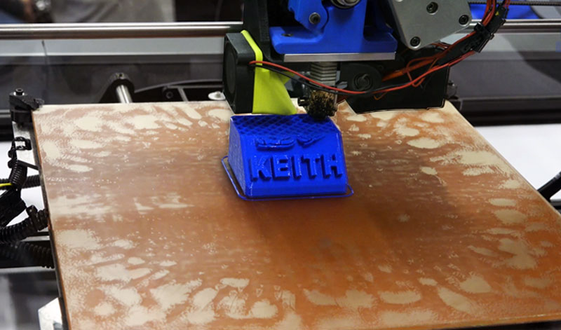 3D Printer Printing KEITH Logo